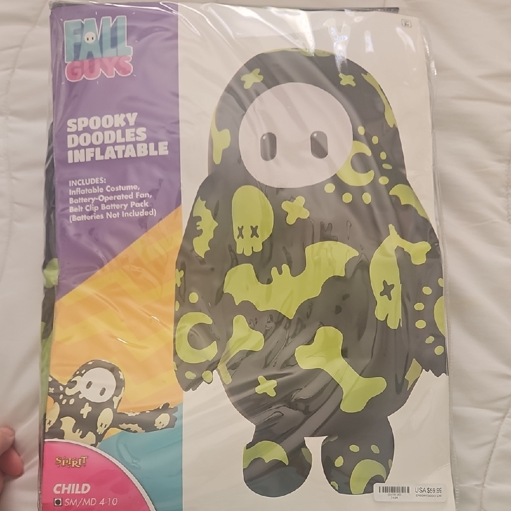 Spirit Spooky Doodles Inflatable Costume in Black and Green